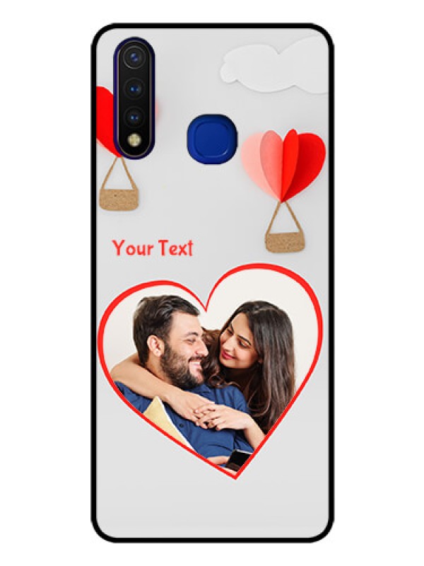 Custom Vivo U20 Custom Glass Mobile Case  - Parachute Love Design