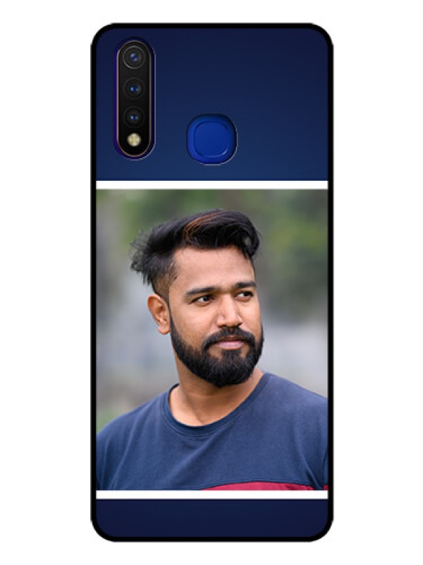 Custom Vivo U20 Personalized Glass Phone Case  - Simple Royal Blue Design