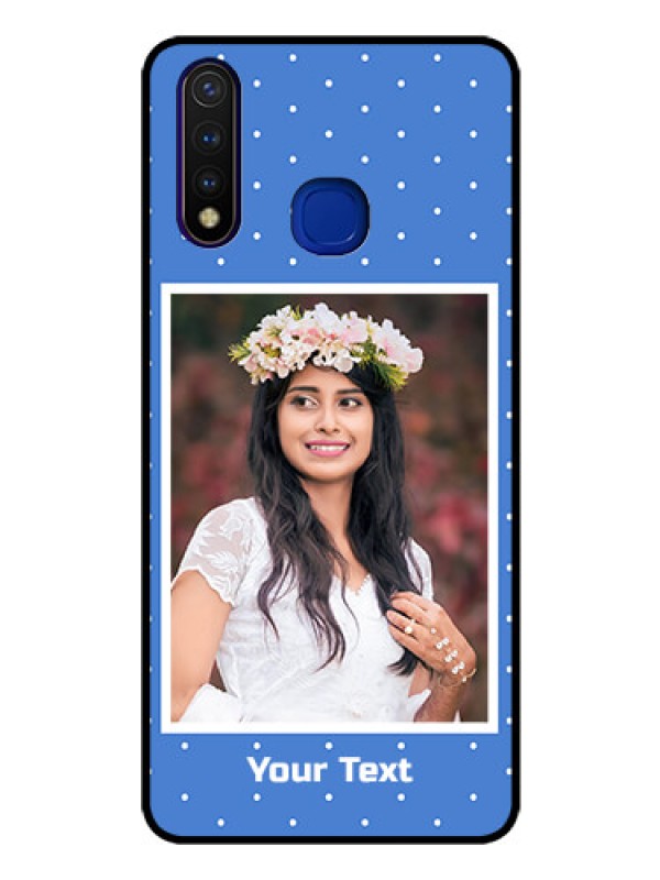 Custom Vivo U20 Photo Printing on Glass Case  - Polka dots design