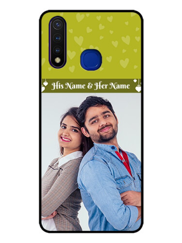 Custom Vivo U20 Custom Glass Phone Case  - You & Me Heart Design