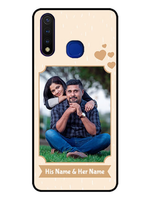 Custom Vivo U20 Custom Glass Phone Case  - with confetti love design 