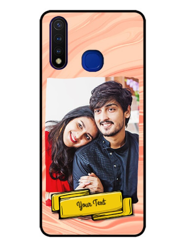Custom Vivo U20 Personalized Glass Phone Case  - Marble Texture Design