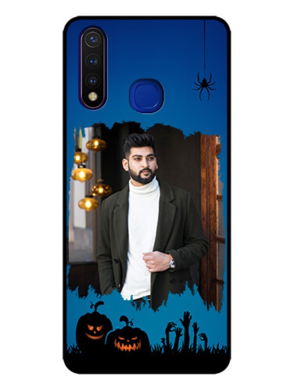 Custom Vivo U20 Photo Printing on Glass Case  - with pro Halloween design 