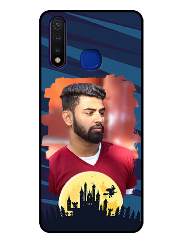 Custom Vivo U20 Photo Printing on Glass Case  - Halloween Witch Design 