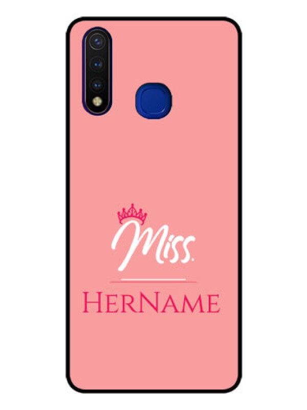 Custom Vivo U20 Custom Glass Phone Case Mrs with Name