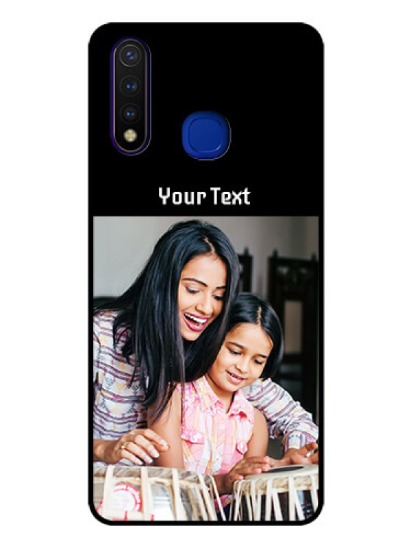 Custom Vivo U20 Photo with Name on Glass Phone Case