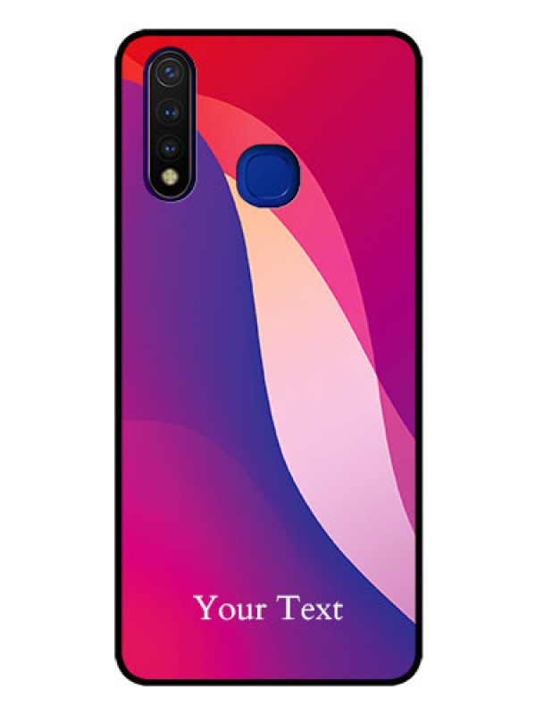 Custom Vivo U20 Personalized Glass Phone Case - Digital abstract Overlap Design