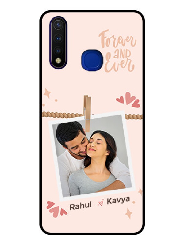 Custom Vivo U20 Custom Glass Phone Case - Forever and ever love Design
