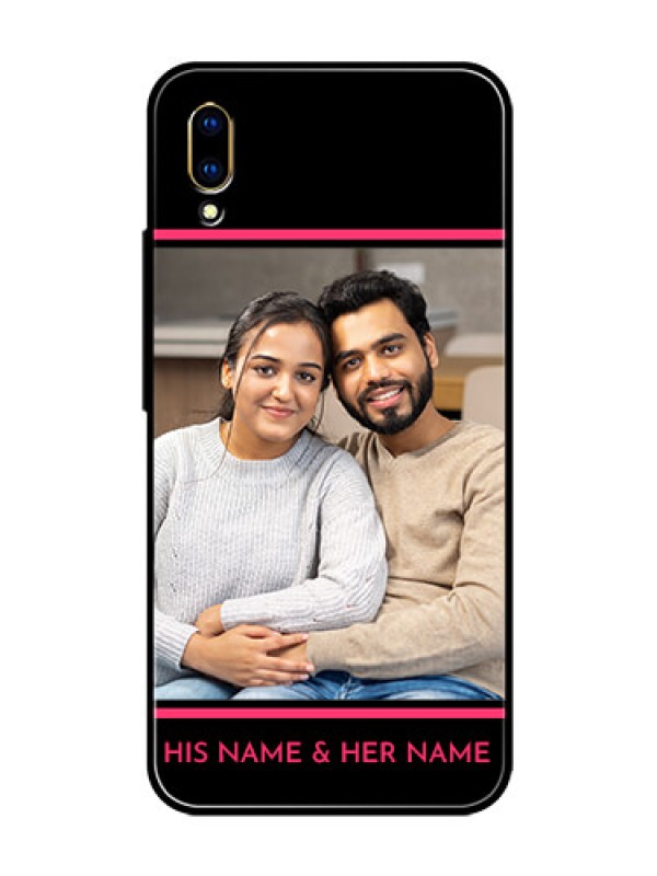 Custom Vivo V11 Pro Custom Glass Mobile Case  - with Add Text Design