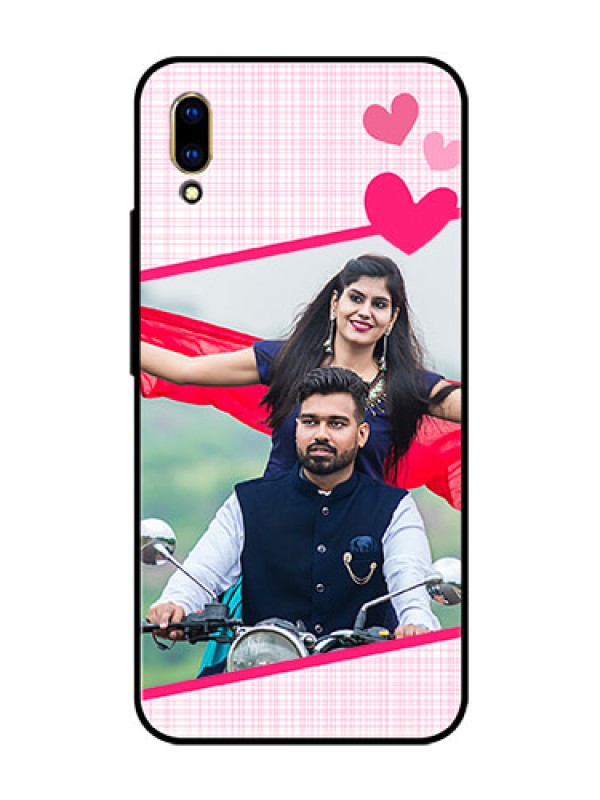 Custom Vivo V11 Pro Custom Glass Phone Case  - Love Shape Heart Design