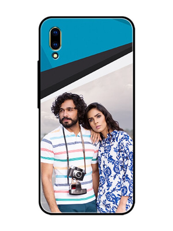 Custom Vivo V11 Pro Photo Printing on Glass Case  - Simple Pattern Photo Upload Design