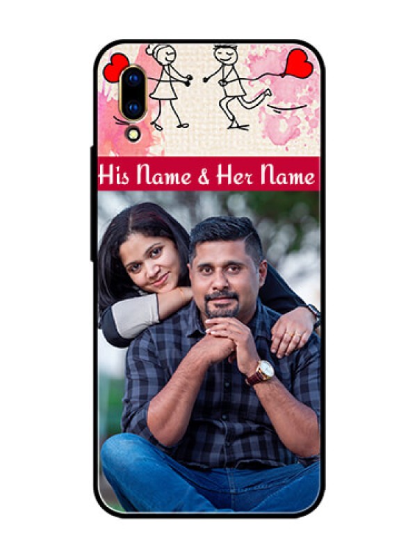 Custom Vivo V11 Pro Photo Printing on Glass Case  - You and Me Case Design