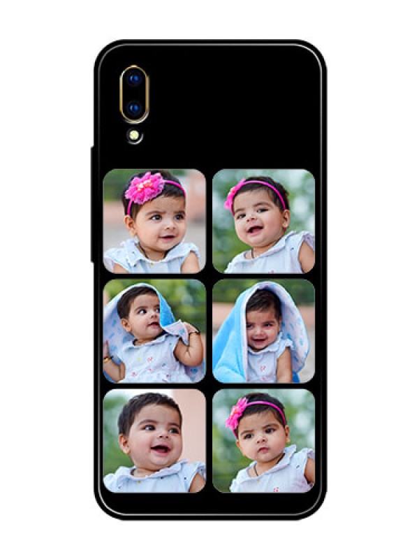 Custom Vivo V11 Pro Photo Printing on Glass Case  - Multiple Pictures Design