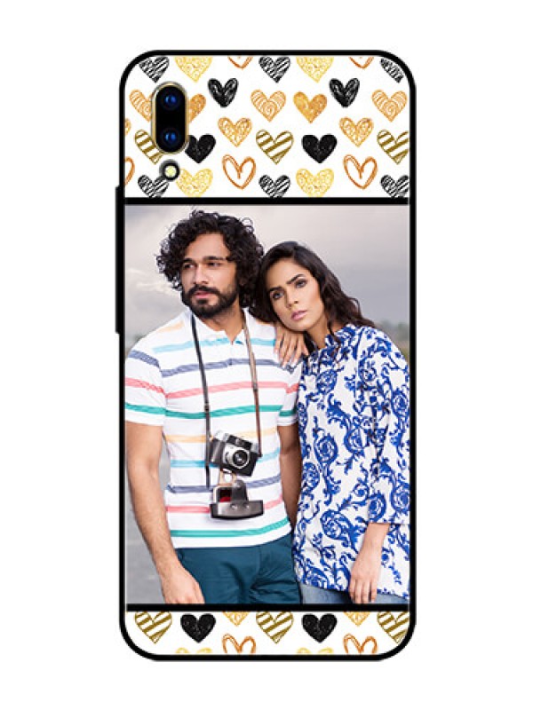 Custom Vivo V11 Pro Photo Printing on Glass Case  - Love Symbol Design