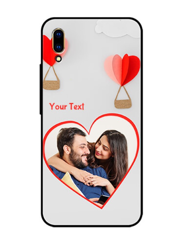Custom Vivo V11 Pro Custom Glass Mobile Case  - Parachute Love Design