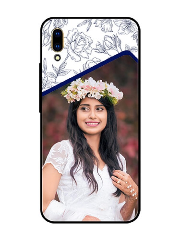 Custom Vivo V11 Pro Personalized Glass Phone Case  - Premium Floral Design