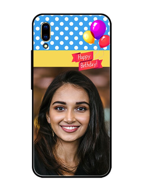 Custom Vivo V11 Pro Custom Glass Mobile Case  - Happy Birthday Design