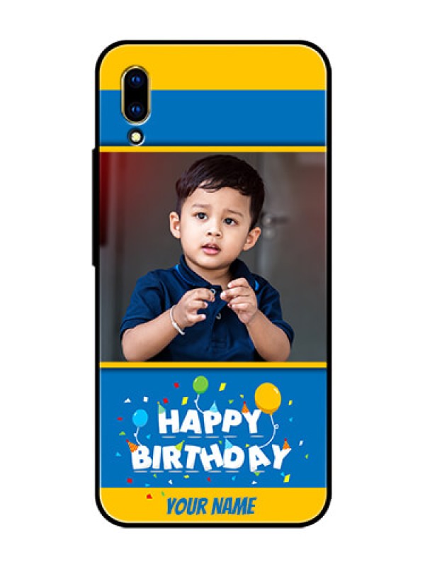 Custom Vivo V11 Pro Custom Glass Mobile Case  - Birthday Wishes Design