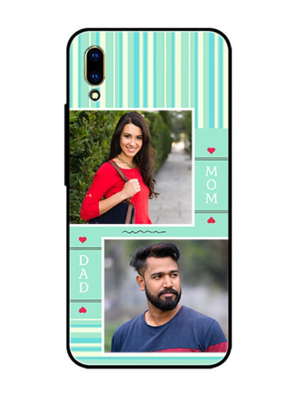 Custom Vivo V11 Pro Custom Glass Phone Case  - Mom & Dad Pic Design