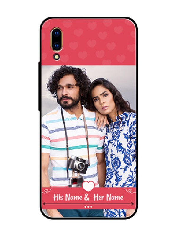Custom Vivo V11 Pro Photo Printing on Glass Case  - Simple Love Design