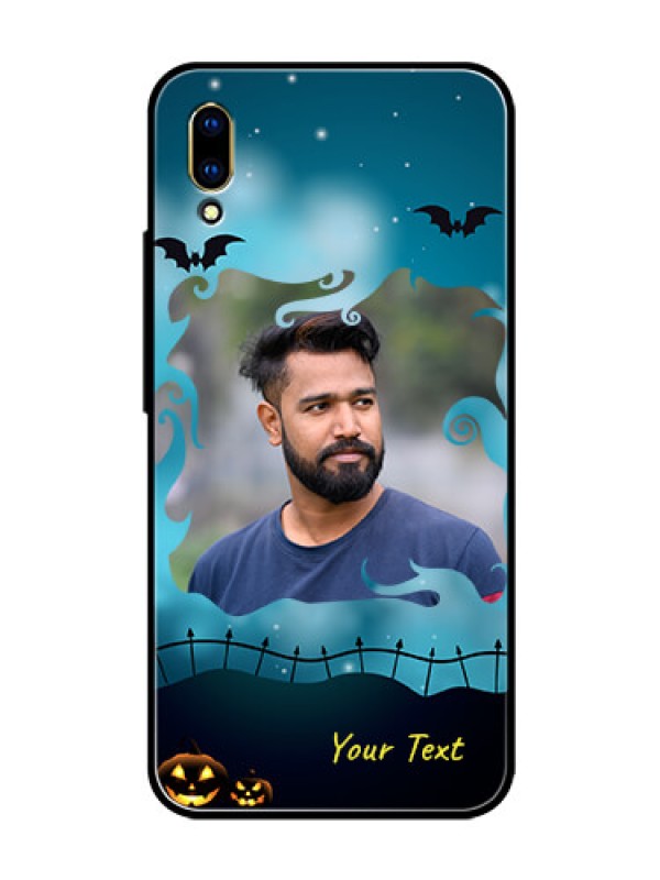 Custom Vivo V11 Pro Custom Glass Phone Case  - Halloween frame design