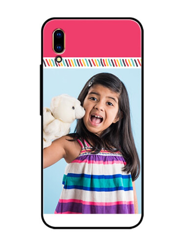Custom Vivo V11 Pro Personalized Glass Phone Case  - Line art design