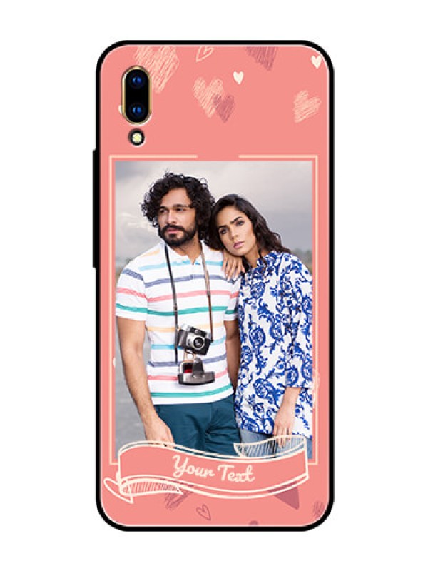 Custom Vivo V11 Pro Custom Glass Phone Case  - Love doodle art Design