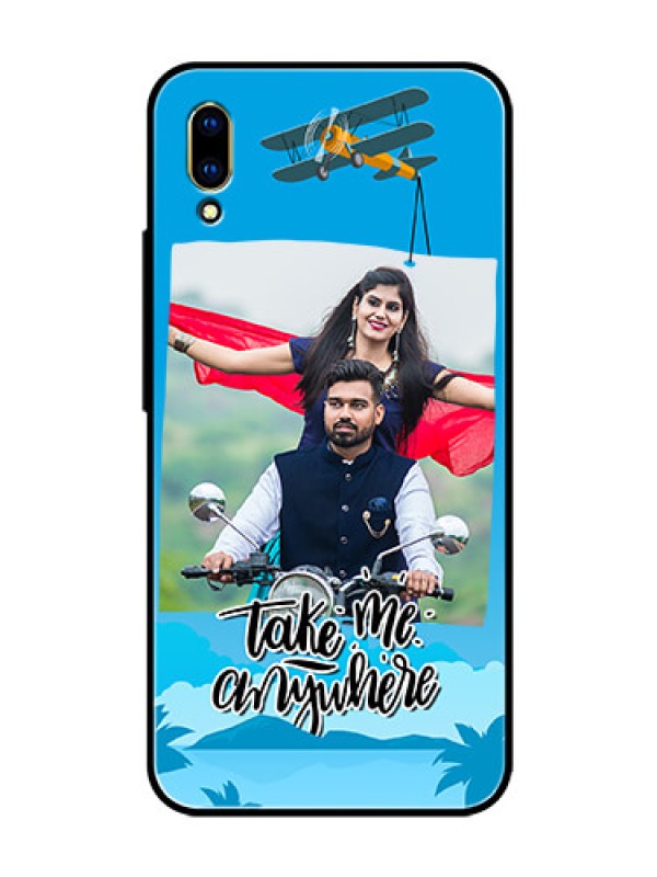 Custom Vivo V11 Pro Custom Glass Mobile Case  - Traveller Design 