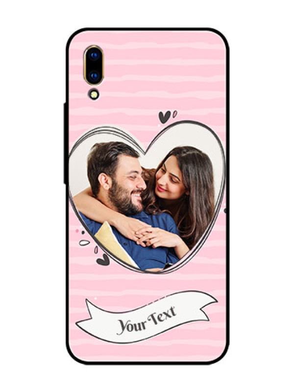Custom Vivo V11 Pro Custom Glass Phone Case  - Vintage Heart Design