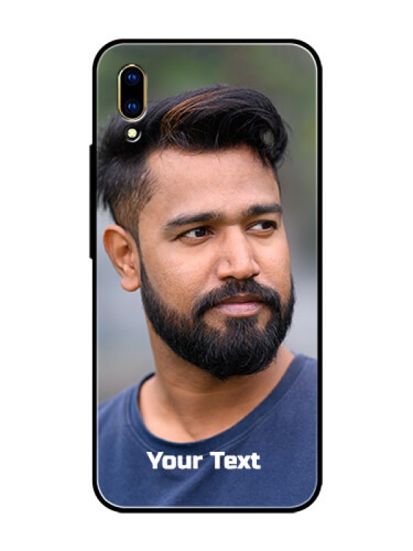 Custom Vivo V11 Pro Glass Mobile Cover: Photo with Text