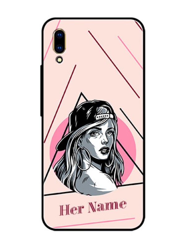 Custom Vivo V11 Pro Personalized Glass Phone Case - Rockstar Girl Design