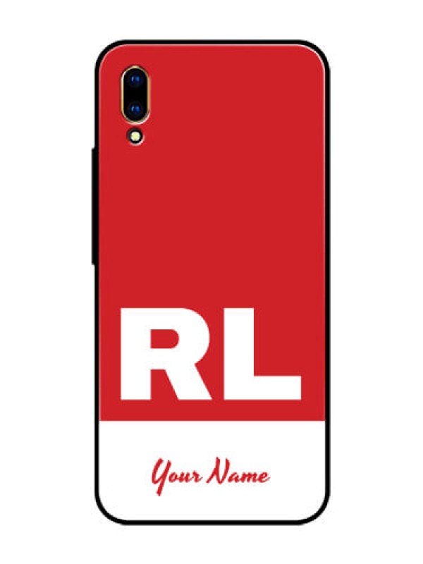 Custom Vivo V11 Pro Personalized Glass Phone Case - dual tone custom text Design