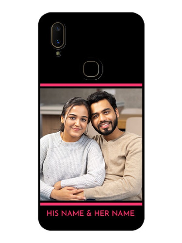 Custom Vivo V11 Custom Glass Mobile Case  - with Add Text Design