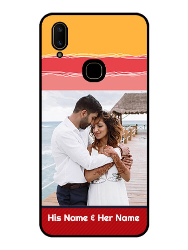 Custom Vivo V11 Custom Glass Mobile Case  - Colorful Case Design
