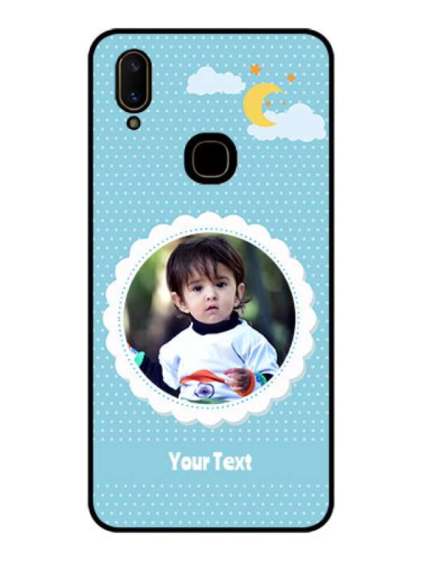Custom Vivo V11 Personalised Glass Phone Case  - Violet Pattern Design