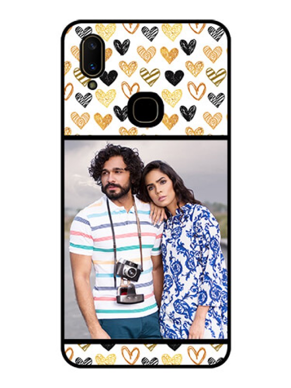 Custom Vivo V11 Photo Printing on Glass Case  - Love Symbol Design