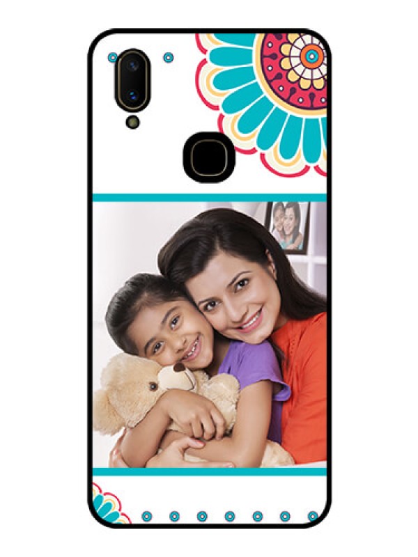 Custom Vivo V11 Custom Glass Phone Case  - Flower Design