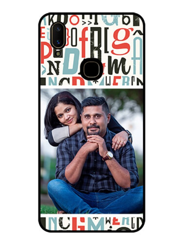 Custom Vivo V11 Personalized Glass Phone Case  - Alphabet Design