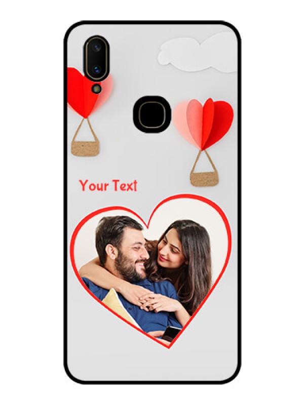 Custom Vivo V11 Custom Glass Mobile Case  - Parachute Love Design