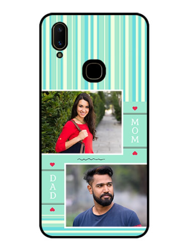 Custom Vivo V11 Custom Glass Phone Case  - Mom & Dad Pic Design