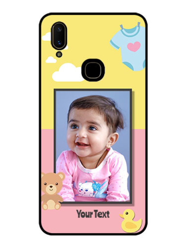 Custom Vivo V11 Photo Printing on Glass Case  - Kids 2 Color Design
