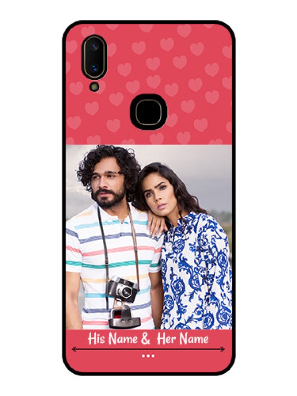 Custom Vivo V11 Photo Printing on Glass Case  - Simple Love Design