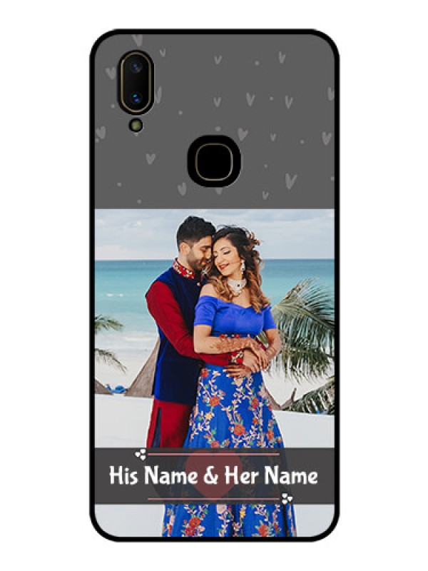 Custom Vivo V11 Custom Glass Mobile Case  - Buy Love Design with Photo Online