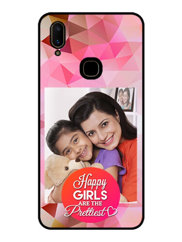 Custom Vivo V11 Photo Printing on Glass Case  - Abstract Triangle Design