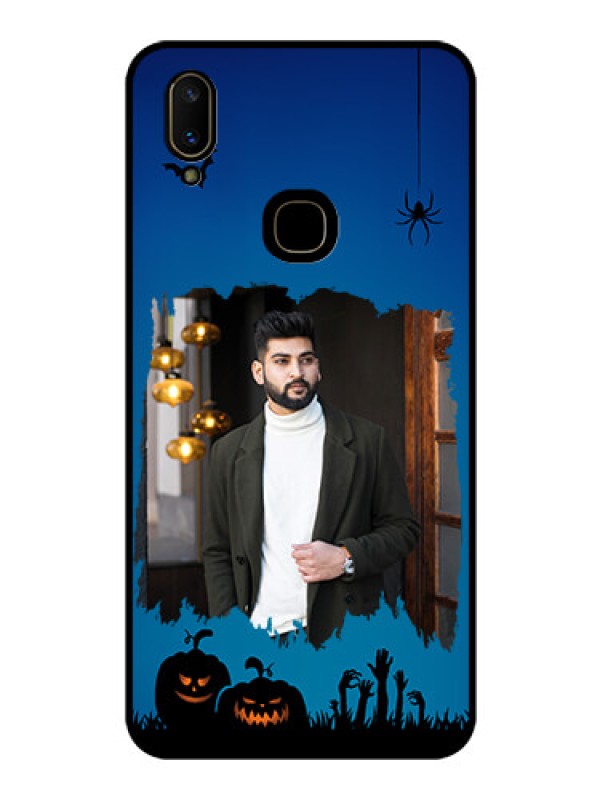 Custom Vivo V11 Photo Printing on Glass Case  - with pro Halloween design 