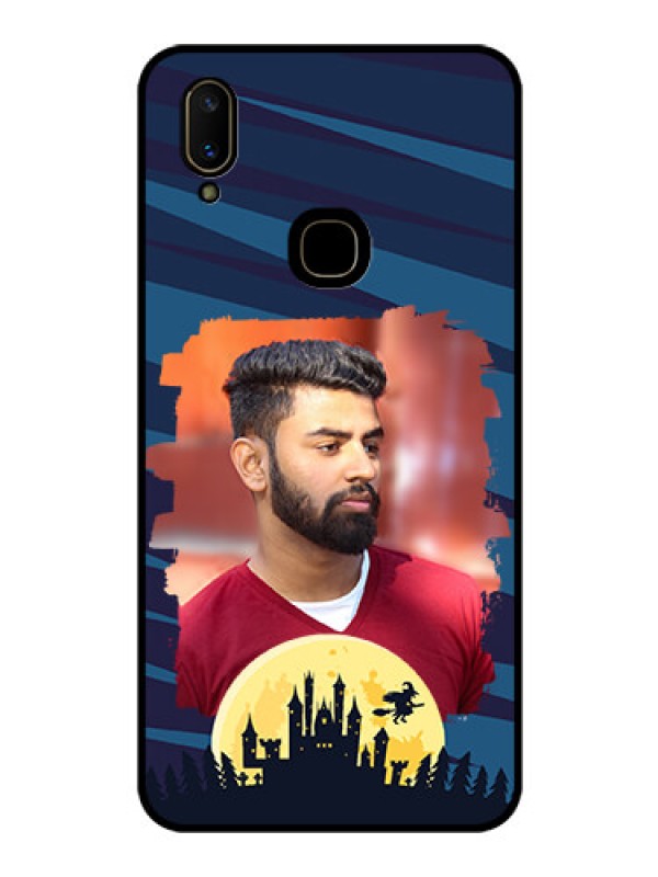 Custom Vivo V11 Photo Printing on Glass Case  - Halloween Witch Design 