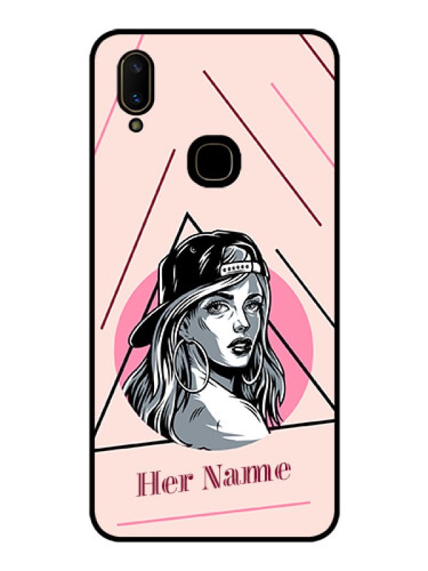 Custom Vivo V11 Personalized Glass Phone Case - Rockstar Girl Design