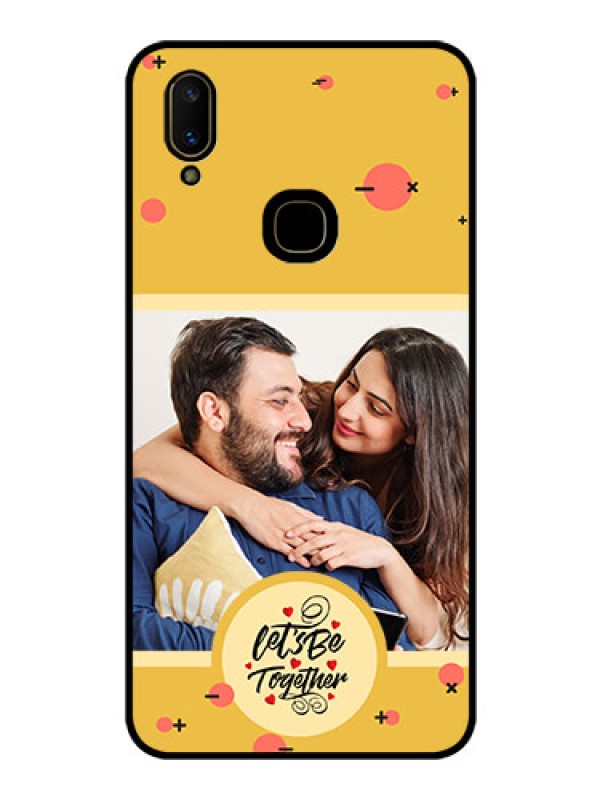 Custom Vivo V11 Photo Printing on Glass Case - Lets be Together Design