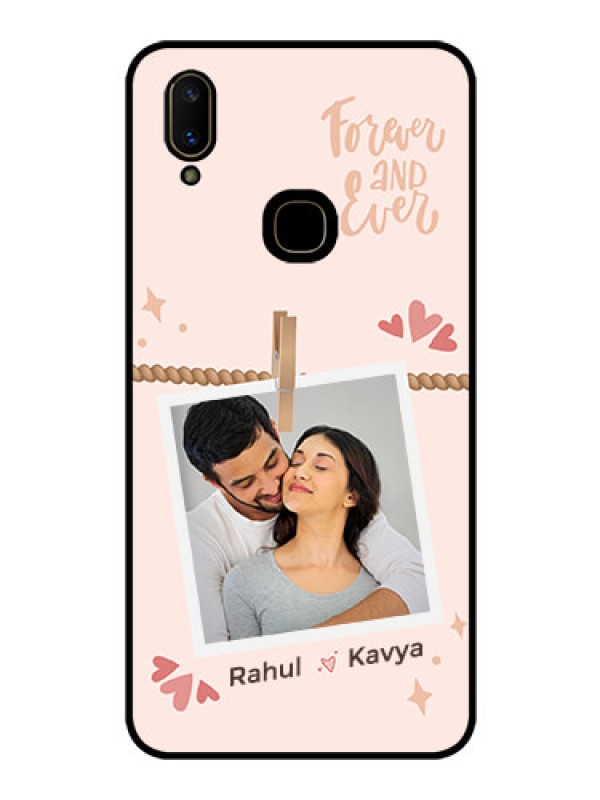 Custom Vivo V11 Custom Glass Phone Case - Forever and ever love Design