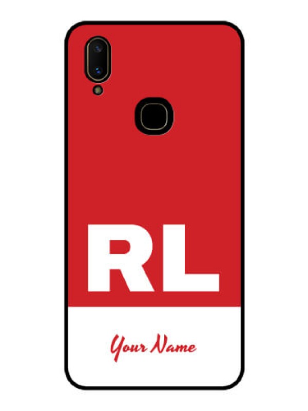 Custom Vivo V11 Personalized Glass Phone Case - dual tone custom text Design